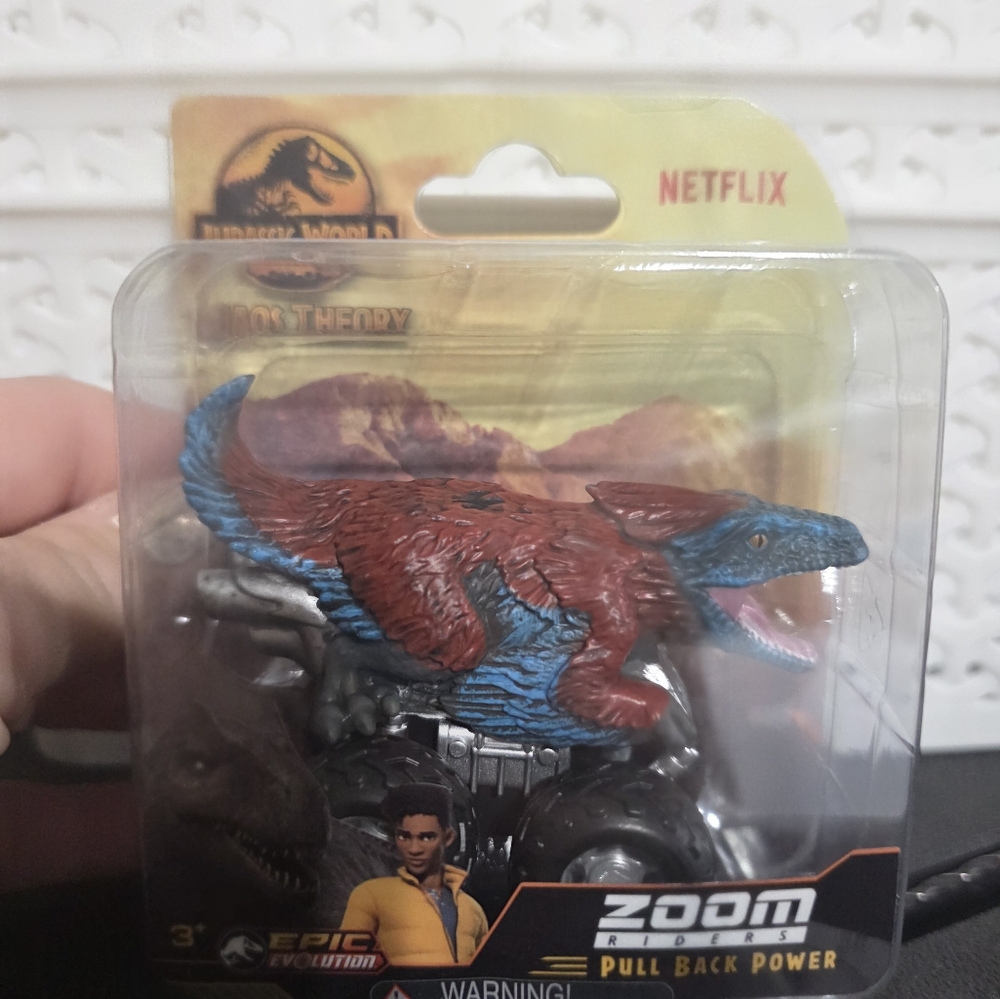 Jurassic World Chaos Theory Zoom Rider PullBack Power Epic Netflix Pyroraptor